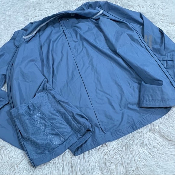 Adidas Running climalite Long Sleeve Zip Jacket Gray Blue Size Large - Picture 7 of 12